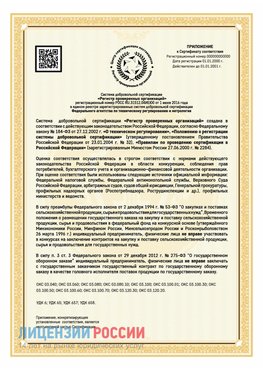 Приложение к сертификату для ИП Дальнегорск Сертификат СТО 03.080.02033720.1-2020